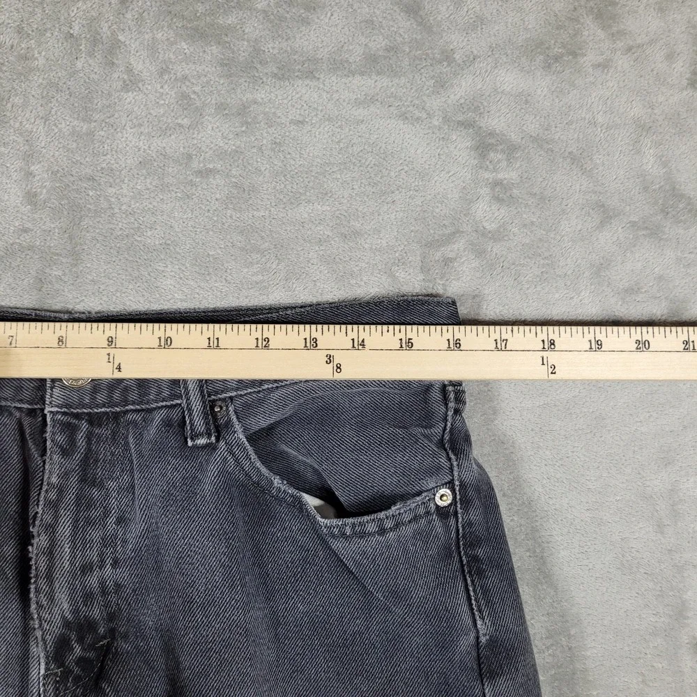 Levi's 505 Jeans Mens 33x34 (Fits 32x31) Black Regular Fit Straight Leg Faded